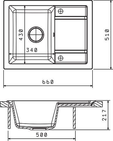 Мойка кухонная Florentina Липси 660 мокко 20.155.C0660.303 - 1