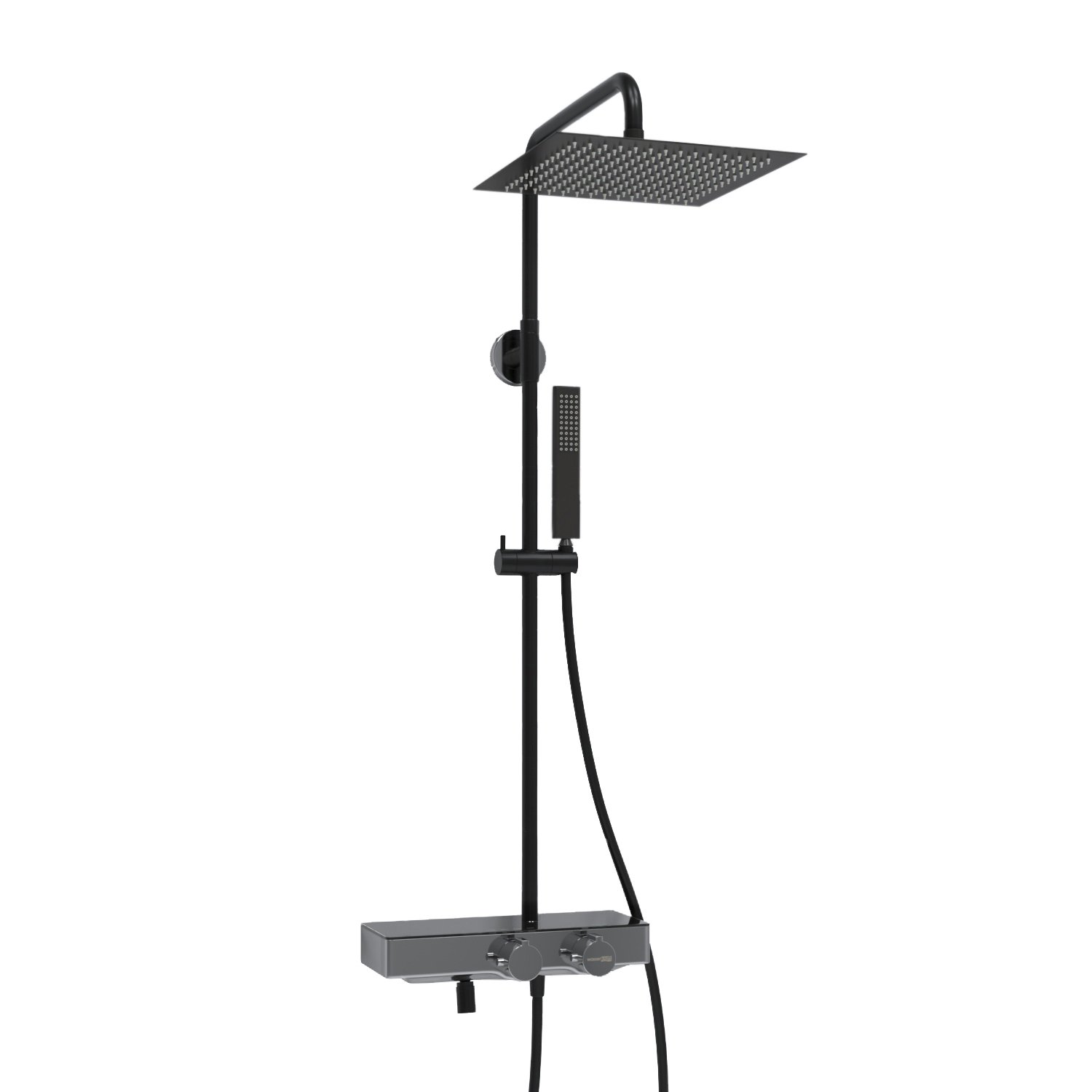 Душевая система WasserKraft 30 с термостатом черный матовый - хромоникель A114.162.218.CB Thermo - 0