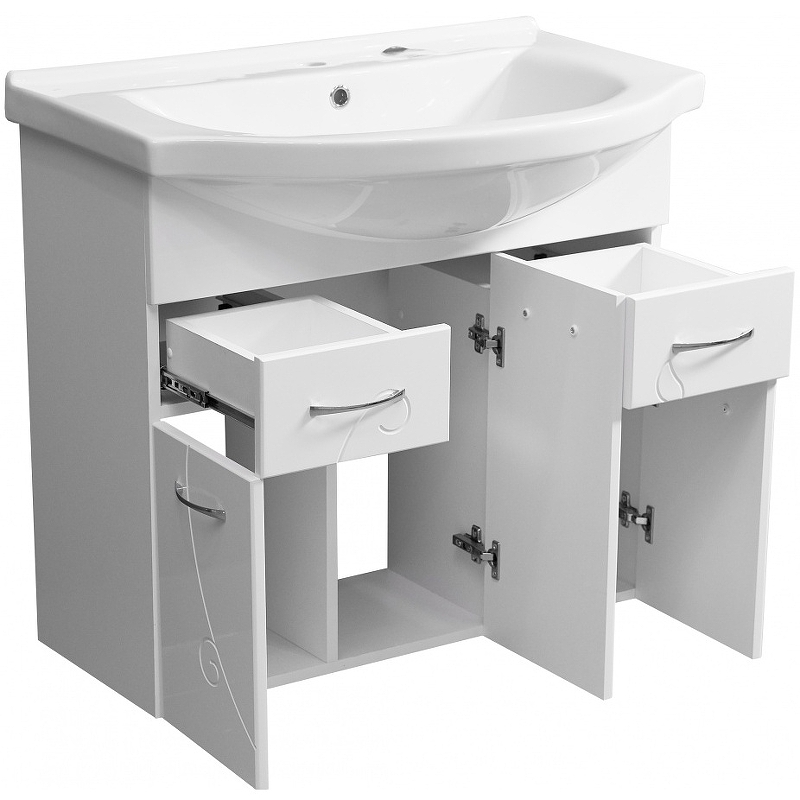 Тумба под раковину Stella Polar Фантазия Эльбрус 80 белый SP-00000229 - 2