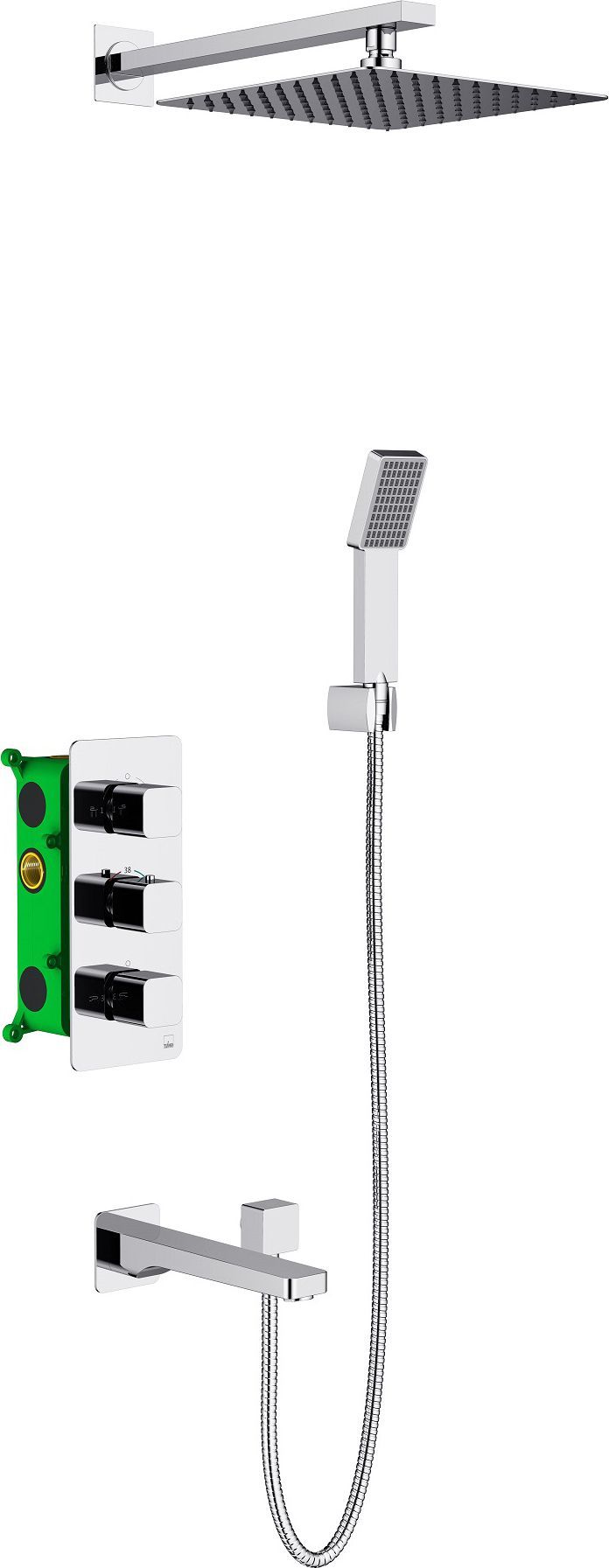 Душевая система встроенная с термостатом Timo Petruma SX-5049/00SM хром - 0