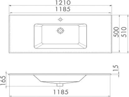 Комплект мебели подвесной Opadiris Рубинно 120 белый - 6