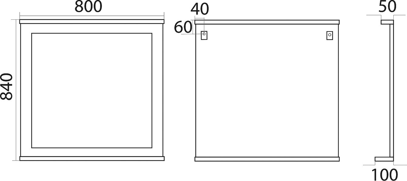 Зеркало Misty Марта 80х84 белое П-Мрт02080-011 - 2