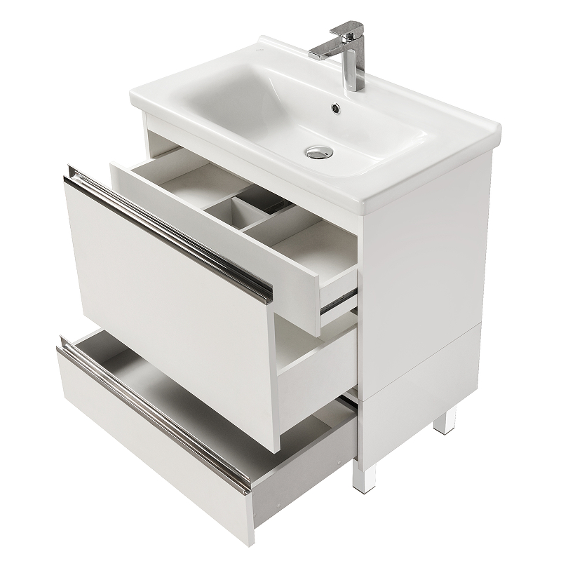 Тумба под раковину Aquaton Капри 80 белый глянцевый 1A230201KP010 - 5