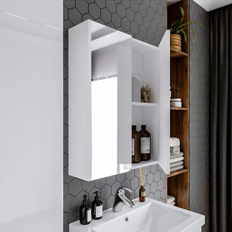 Зеркало-шкаф Бриклаер Хелена 60х75  4627125416439 - 2