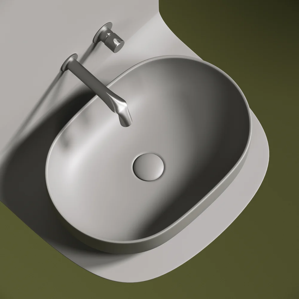 Раковина накладная Ceramica Nova Element 60х41.5 серая CN6047MH - 3