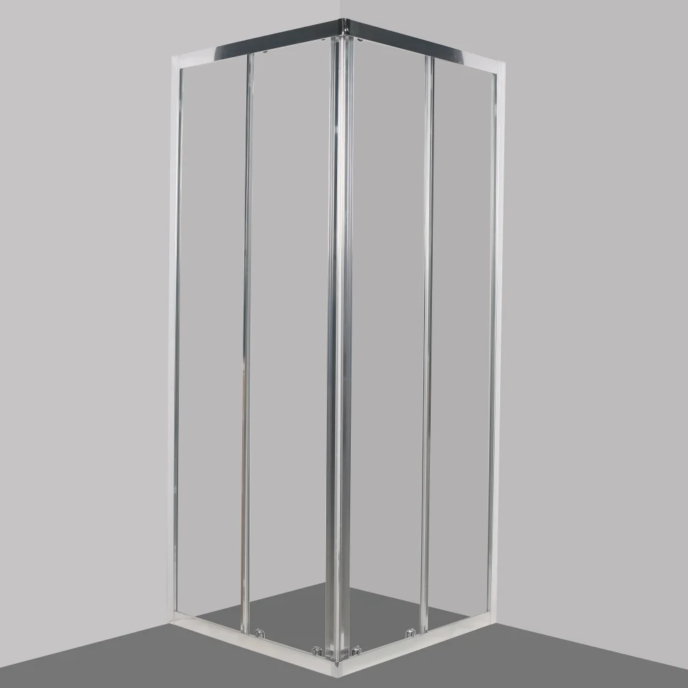 Душевой уголок BelBagno Due 90х90 профиль хром стекло прозрачное DUE-A-2-90-C-Cr - 3