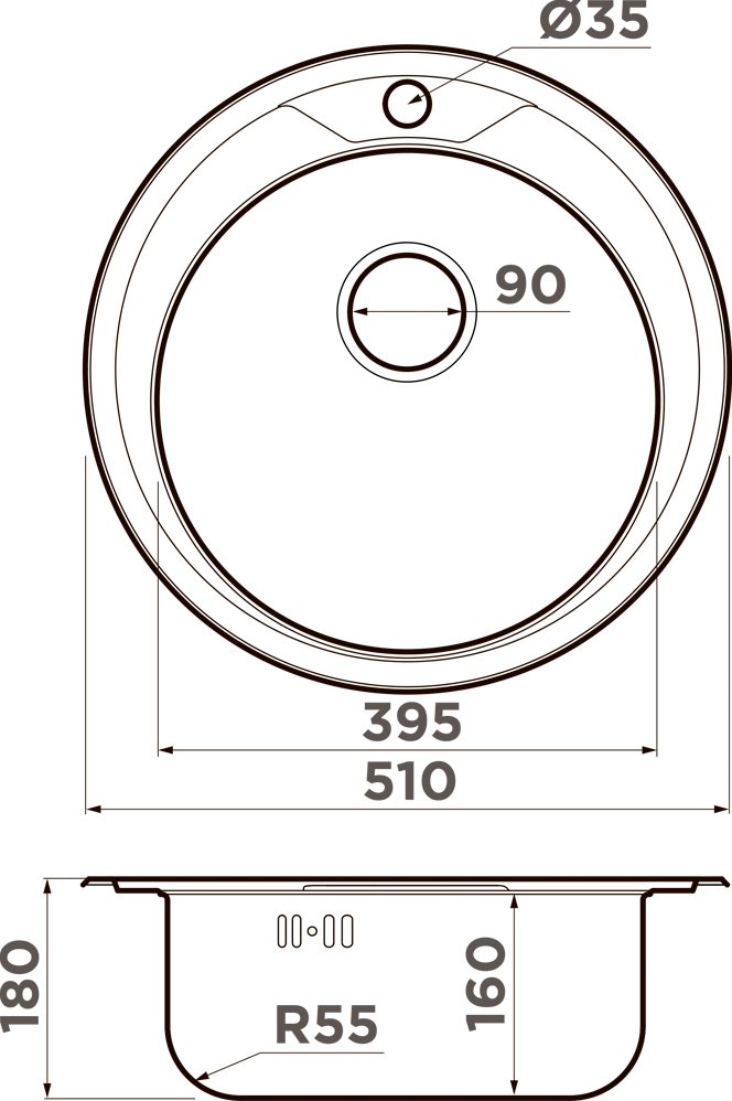 Мойка кухонная Omoikiri Asida 51 4993785 - 1