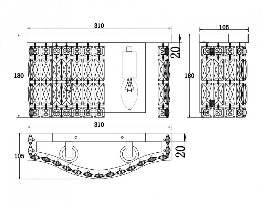 Настенный светильник Maytoni Dune DIA005WL-02CH - 3