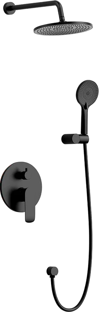 Душевой комплект встраиваемый Vincea Esse черный матовый VSFW-1E1MB - 0