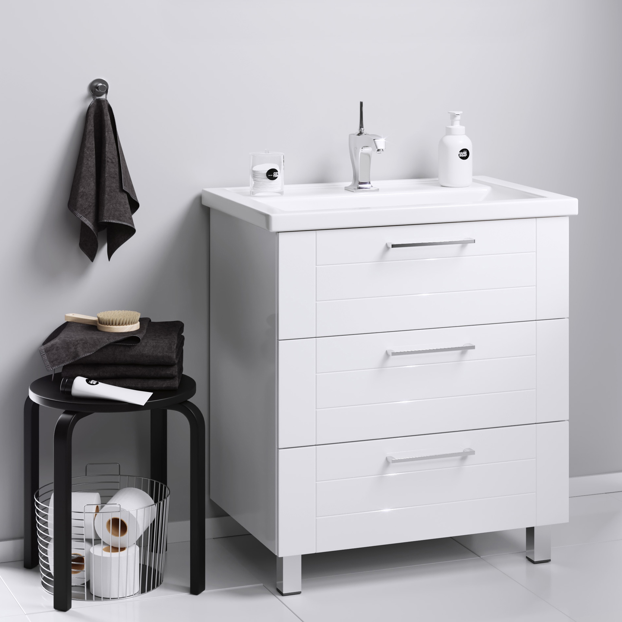 Мебель для ванной Aqwella Manchester 80 напольная - 1