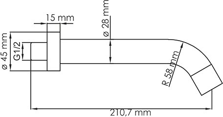 Излив Wasserkraft Mindel для ванны A149 - 1