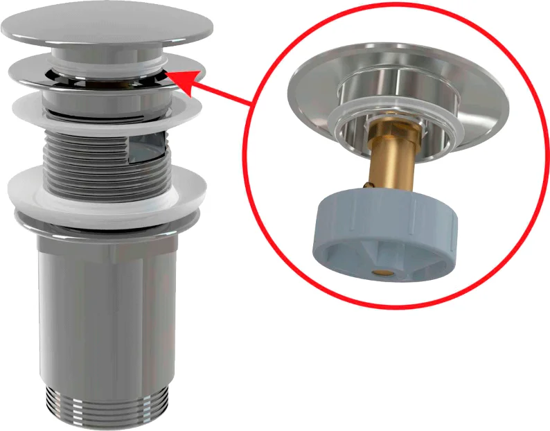 Донный клапан для раковины AlcaPlast A392C - 1