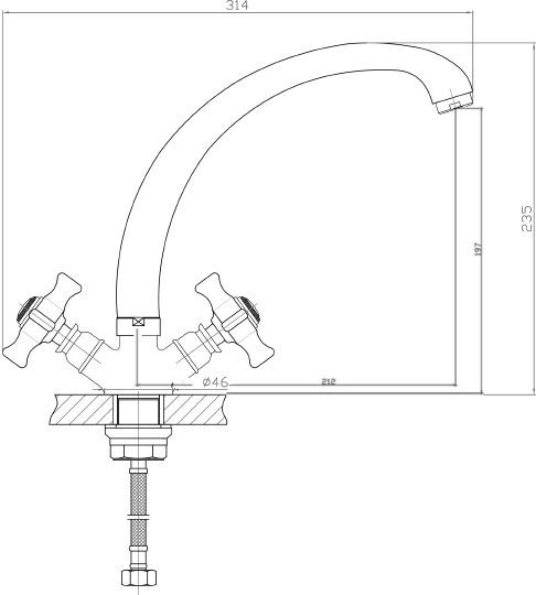 Смеситель Agger Retro-X A1700200 для кухонной мойки - 3