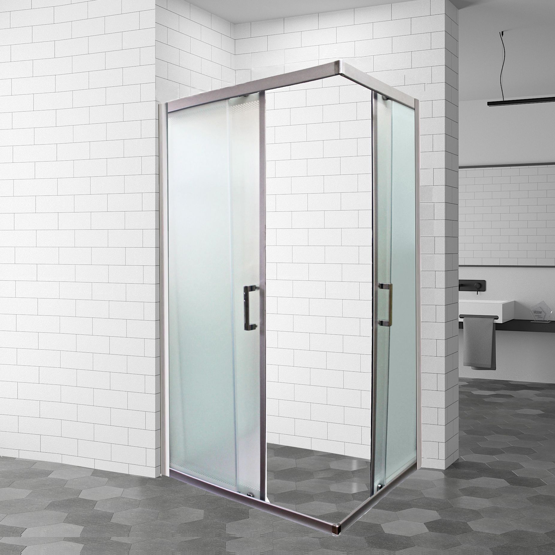 Душевое ограждение без поддона River Morava XL 100/80/24 MT  10000003370 - 0