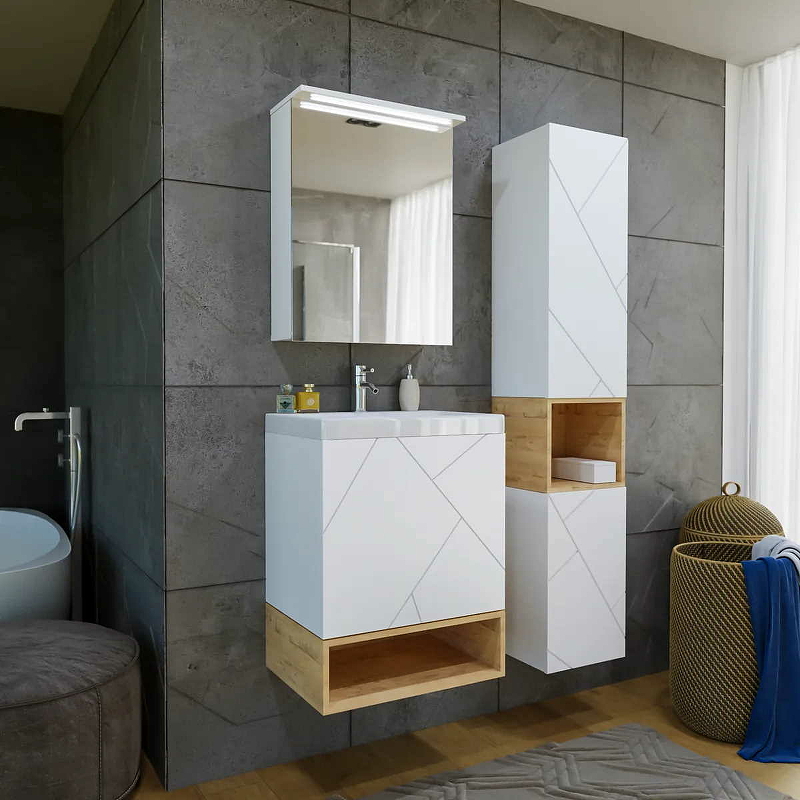 Ниша для тумбы Бриклаер Кристалл 60 дуб бунратти  4627125415883 - 1