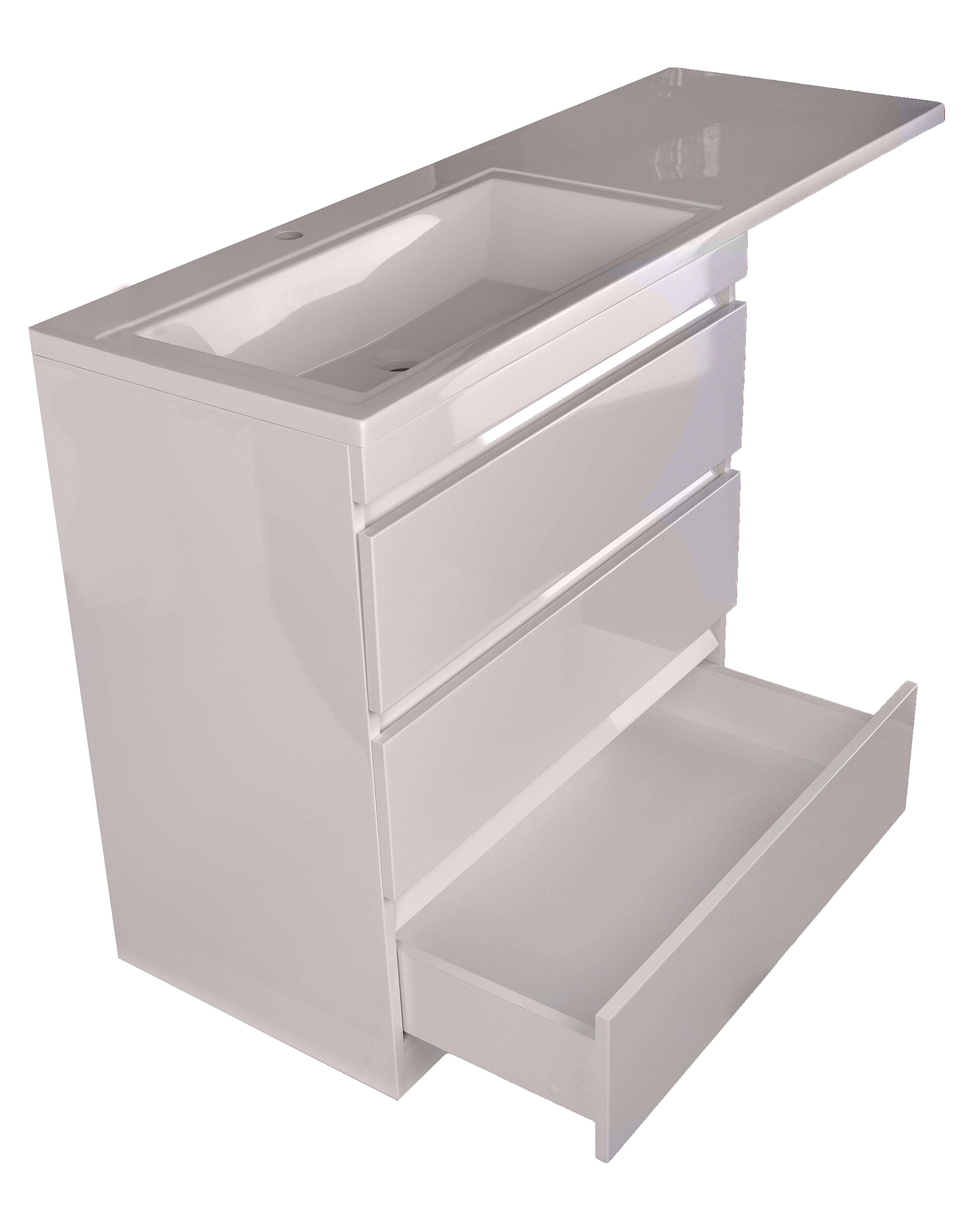 Тумба под раковину Style Line Даллас 130 Люкс Plus, белый  СС-00000558 - 3