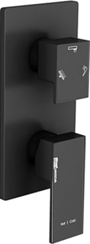 Смеситель Wasserkraft Abens 2071 для ванны с душем, черный матовый - 0