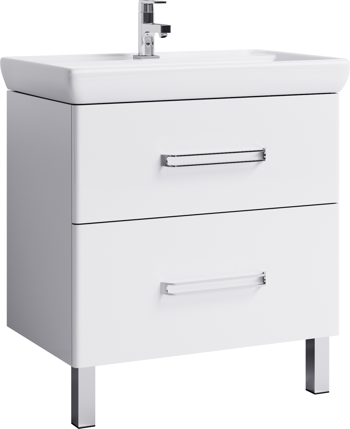 Тумба с раковиной Aqwella Neo 80 напольная - 0