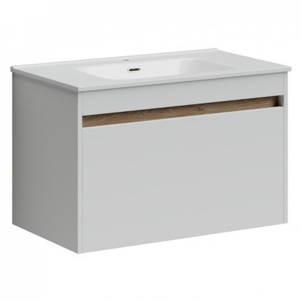 Тумба под раковину Sancos Smart 80 белый, глянцевый  SM80W - 0