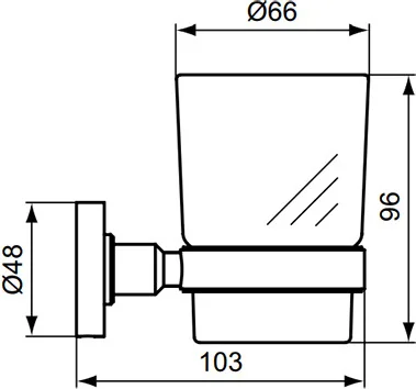 Стакан для зубных щеток Ideal Standard IOM хром A9121AA - 1