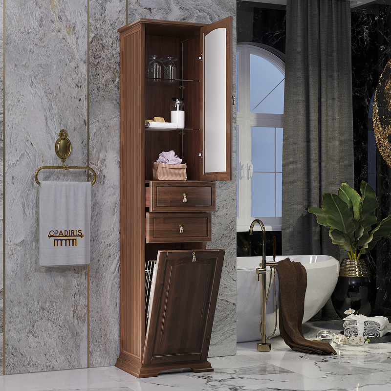 Шкаф-пенал Opadiris Риспекто 40 темное дерево 00-00005841 - 1
