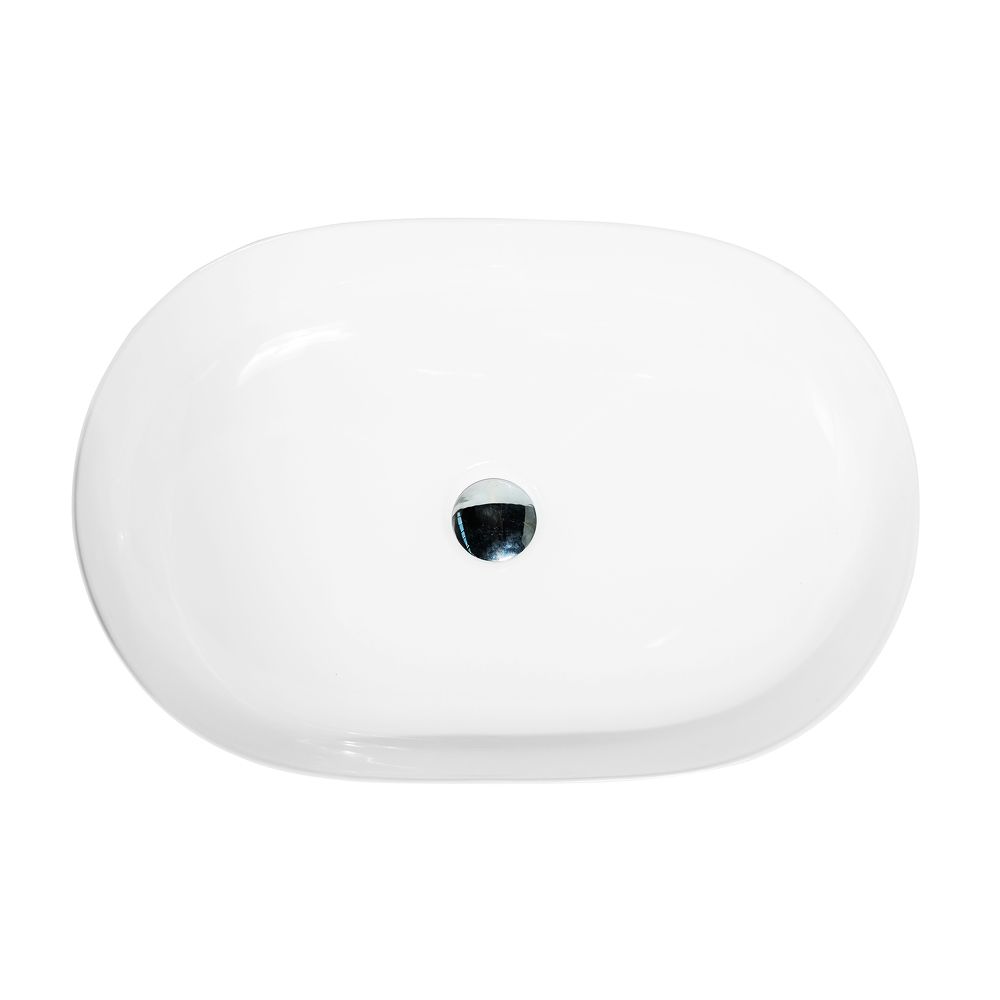 Раковина керамическая накладная AM5415-W, цвет белый глянец, 610x410x135 мм - 1