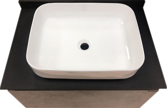 Тумба с раковиной Comforty Эдинбург 75 бетон светлый 00004149066 - 3