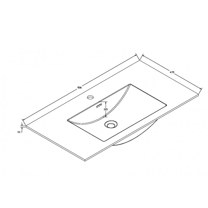 Мебельная раковина Vincea 90 белая VCB-14900W - 1