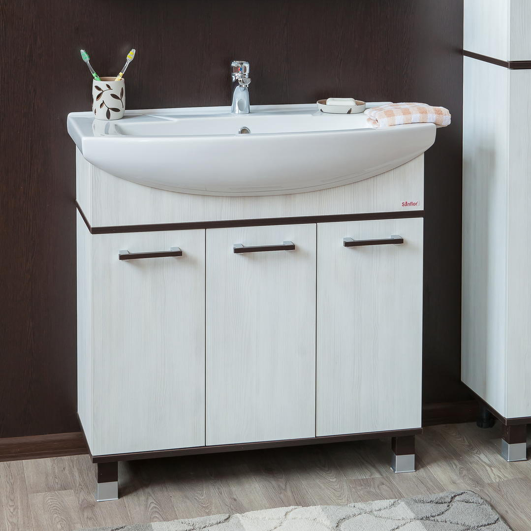 Тумба для комплекта Sanflor Толедо 85 венге, северное дерево светлое Н0000001279 - 0