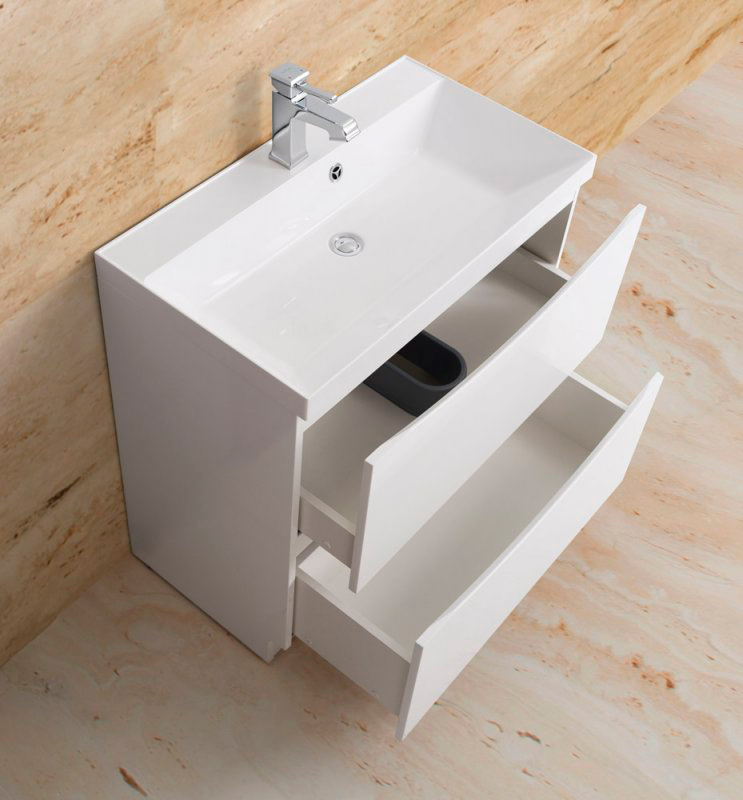 Тумба с раковиной BelBagno Marino 90 bianco lucido, напольная - 4