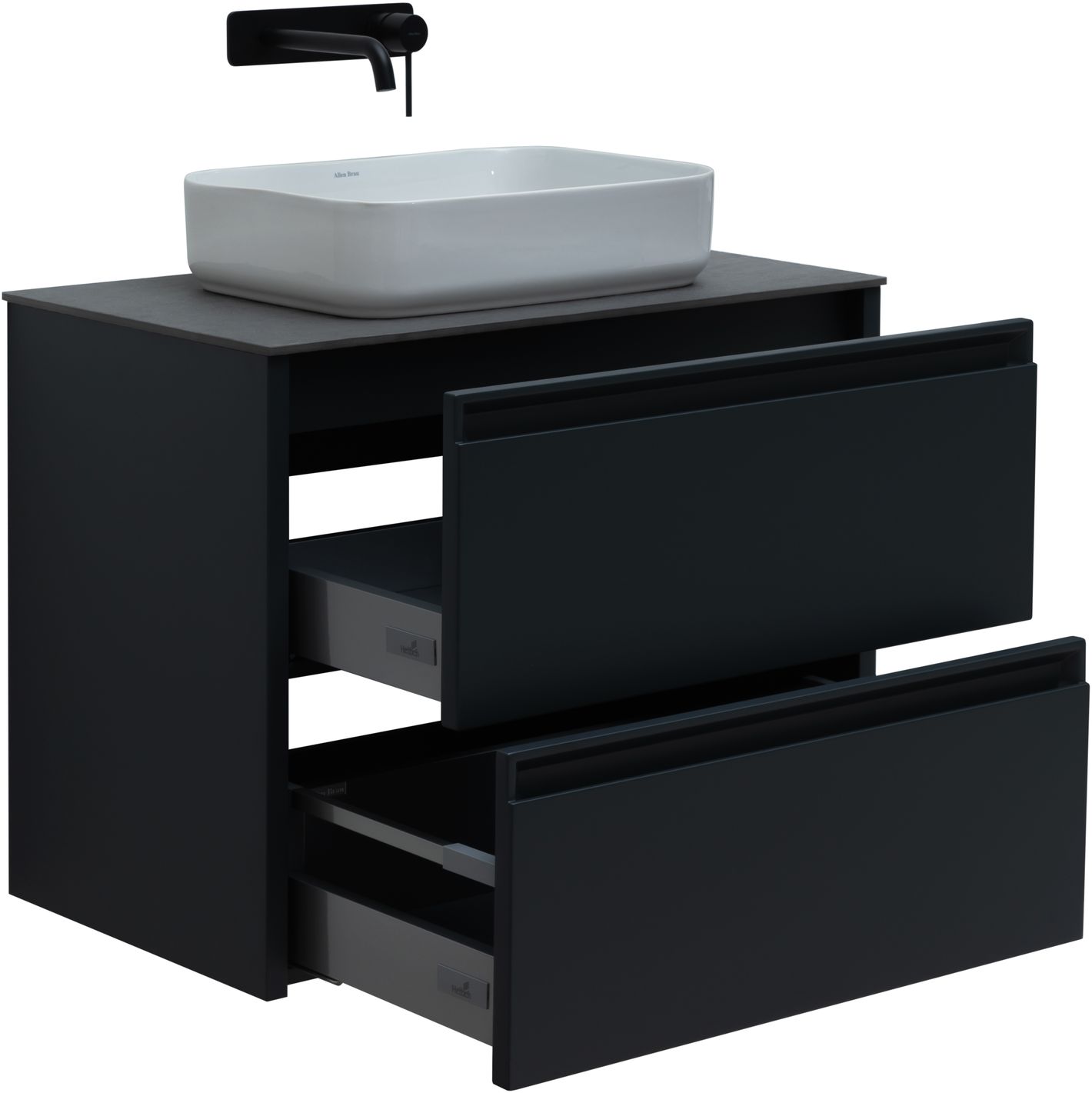Тумба под раковину Allen Brau Fantasy 80 черный матовый 1.11001.AM - 3