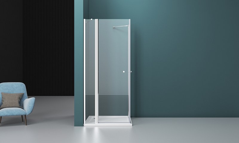Душевой уголок BelBagno Etna 100х100 профиль хром стекло прозрачное ETNA-A-22-80-C-Cr - 2