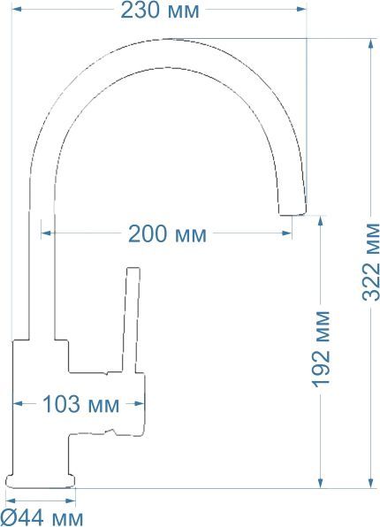 Смеситель для кухонной мойки Seaman SSC-302 бежевый  SSC-302-Бежевый - 1