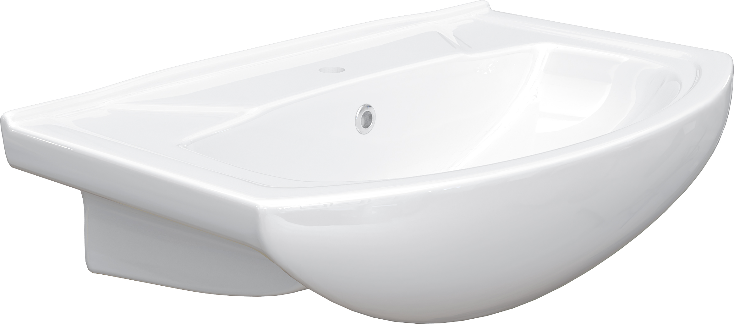 Комплект  Раковина DIWO Дмитров 0113 + Зеркало DIWO Муром L, 65 + Сифон для раковины Wirquin Минор с отводом для стиральной машины + Пьедестал для рак 550556 - 6