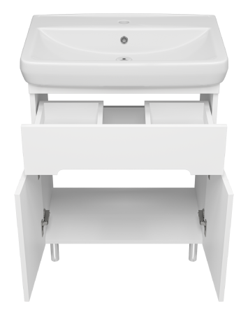 Тумба с раковиной Misty Байкал 65 белая глянцевая УТ000013699 - 1