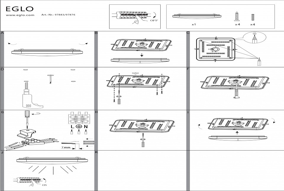 Накладной светильник Eglo ПРОМО Frania-S 97883 - 1