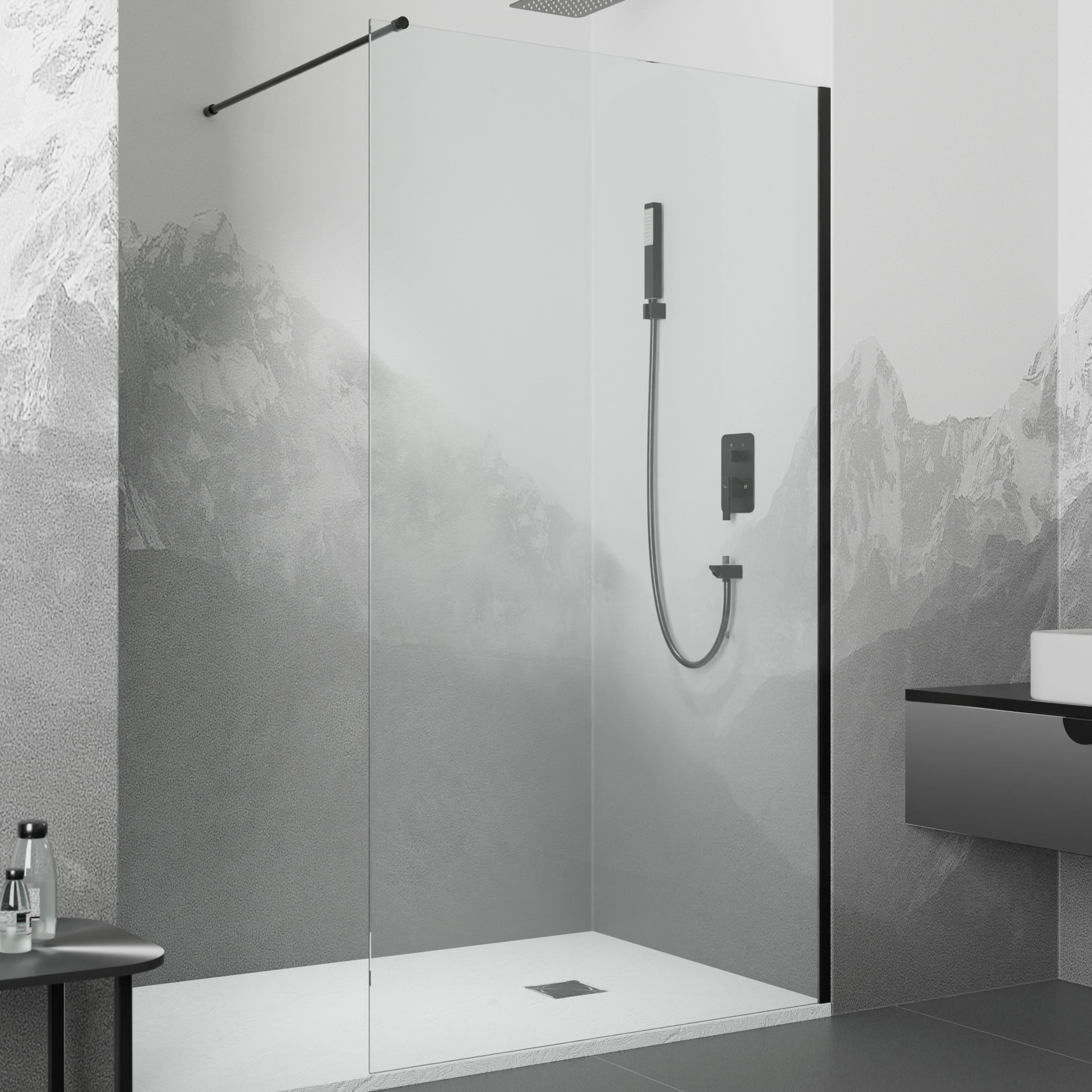 Душевая перегородка RGW WA-010-B 110x200, стекло прозрачное 351001011-14 - 0