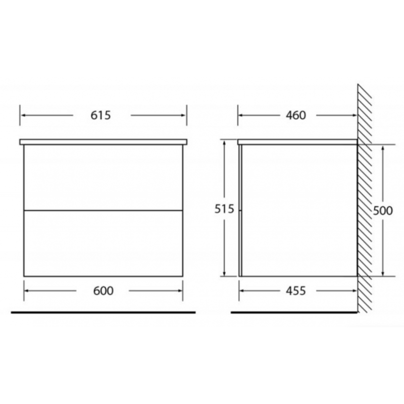 Тумба под раковину BelBagno Etna 60 светлое дерево ETNA-600-2C-SO-WO-P - 2