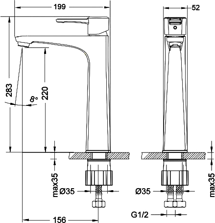 Смеситель для раковины Lemark Evitta LM0509C - 3