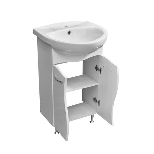 Тумба под раковину напольная Stella Polar Волна 50 белая SP-00001146 - 1