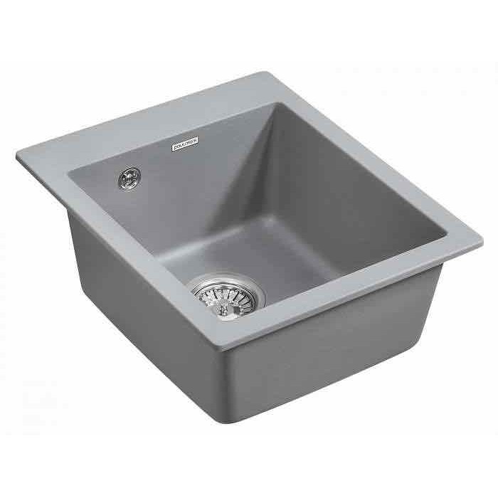 Мойка кухонная Paulmark Leer 41.5 серый матовый PM104249-GRM - 1
