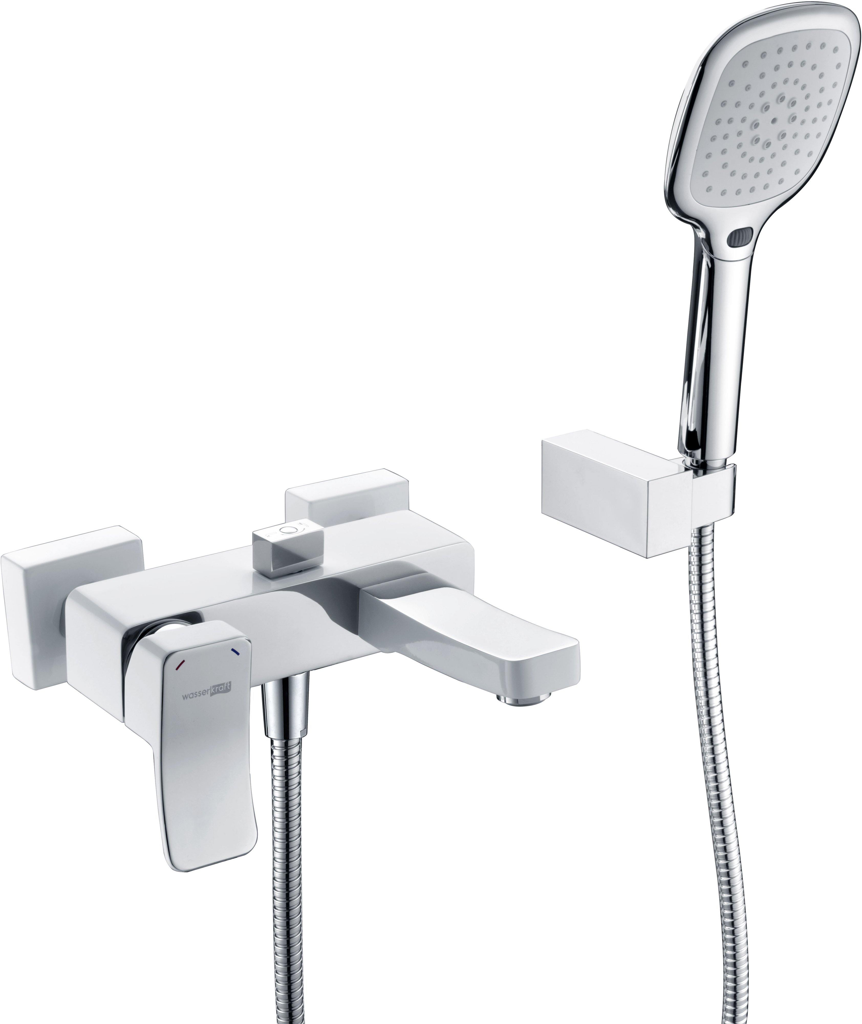 Смеситель Wasserkraft Aller 1061WHITE для ванны с душем - 0