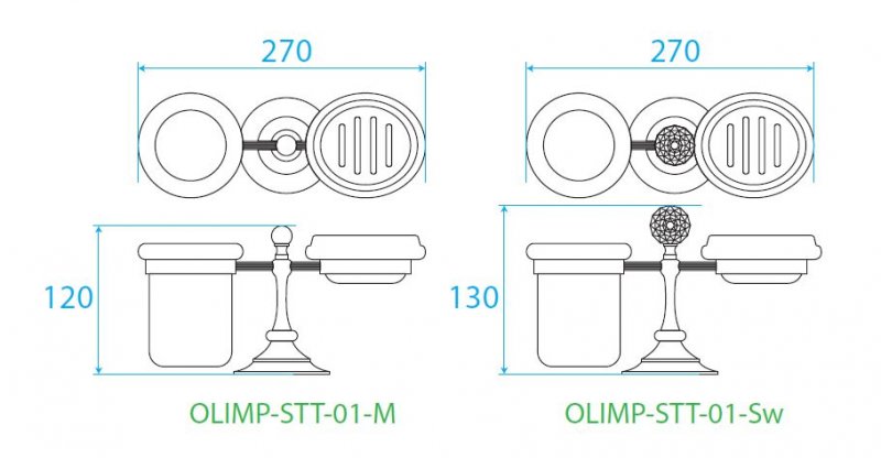 Стакан Cezares OLIMP  OLIMP-STT-03/24-M - 2