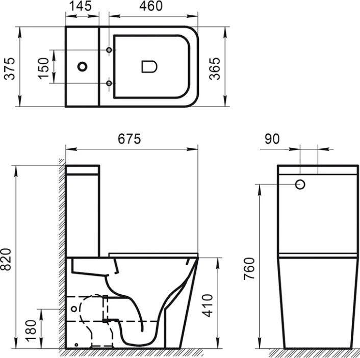 Унитаз-компакт безободковый BelBagno ARDENTE-R  BB02093CPR/BB2111SC - 1