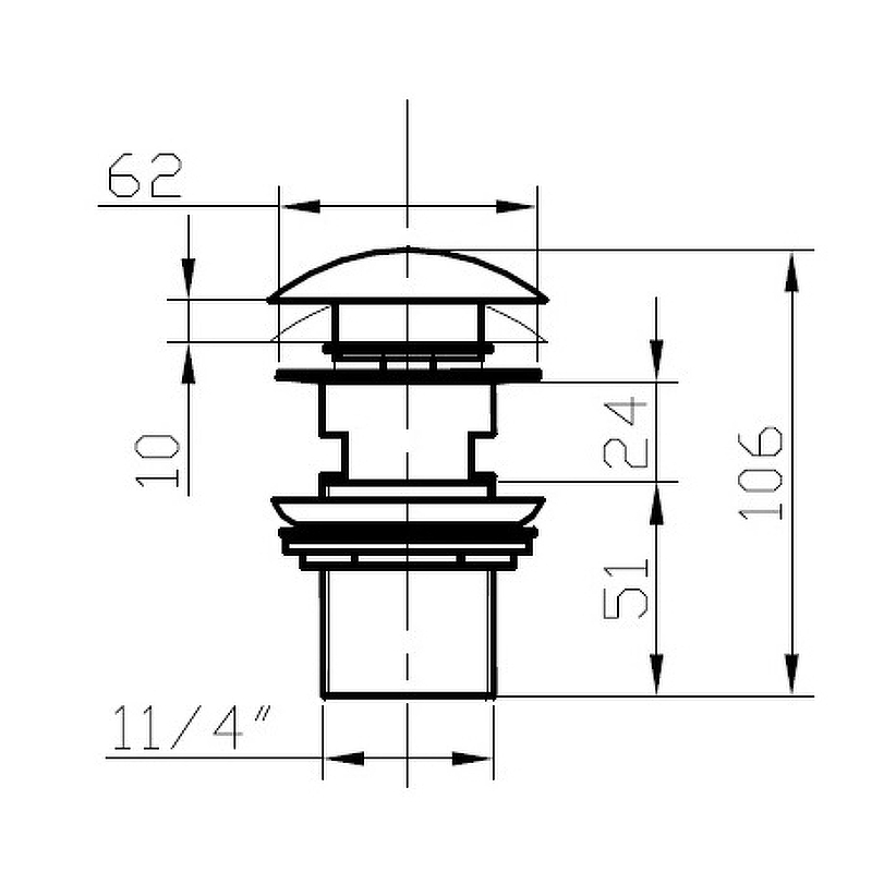Донный клапан Bronze de Luxe Орнамент click-clack Бронза, 21989 - 1
