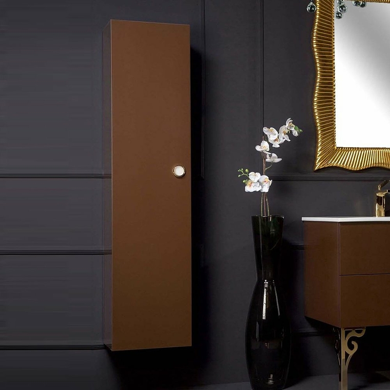 Шкаф - пенал Armadi Art NeoArt 35 подвесной темно - коричневый 834-DB - 1