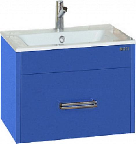Тумба под раковину Misty Онтарио 50 синяя глянцевая Л-Онт01050-11П1Я - 0