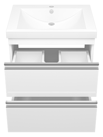 Тумба под раковину Misty Ингрид 60 белая глянцевая П-Инг-01060-011П2Я - 1