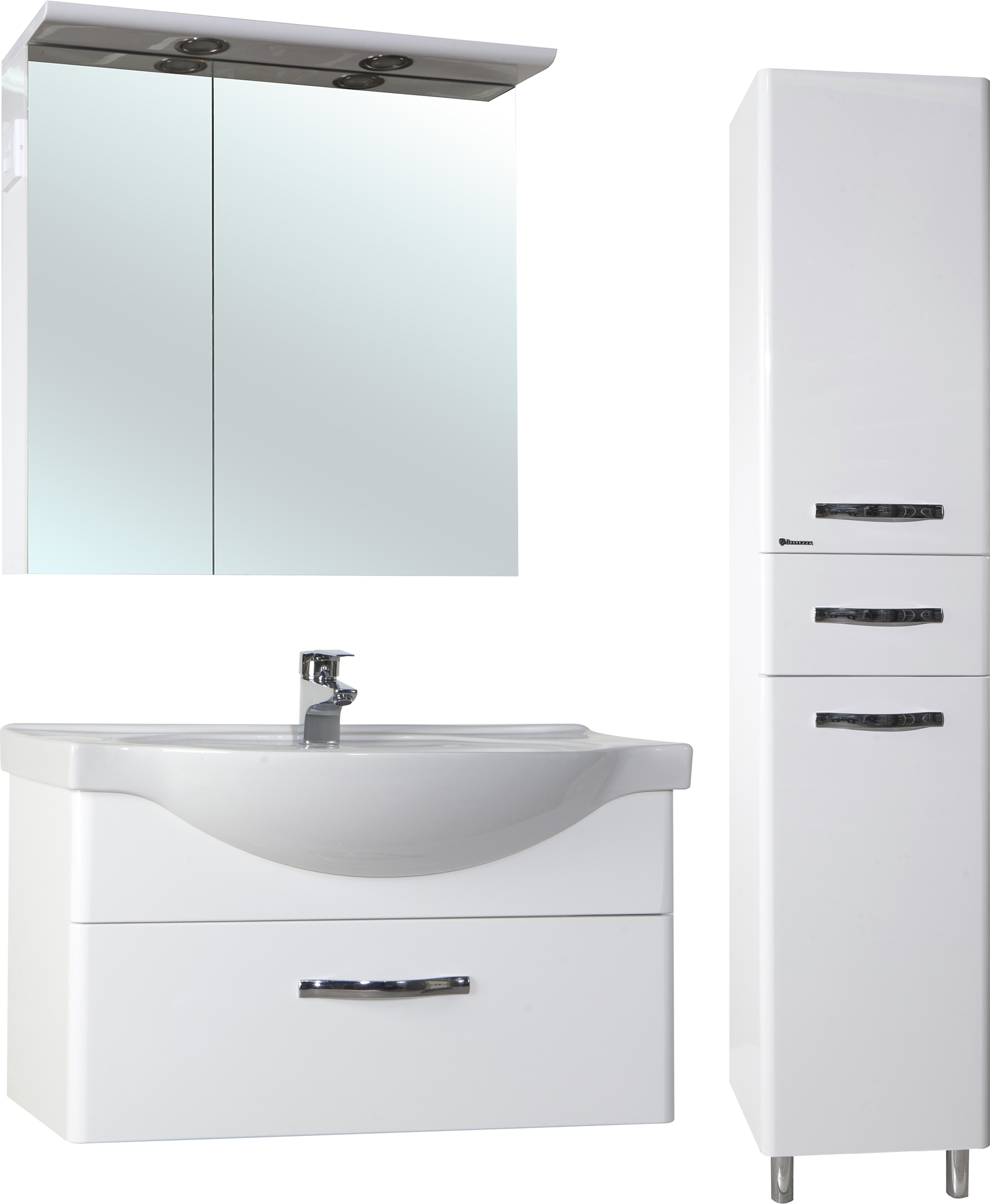 Шкаф-пенал Bellezza Анкона 40 R с бельевой корзиной 4629605101019 - 1