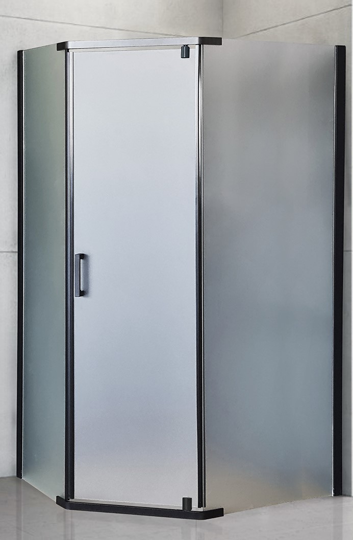 Душевой уголок Royal Bath TR 80х120 профиль черный стекло матовое RB1280TR-C-BL - 0